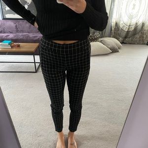 Black checkered dress pants